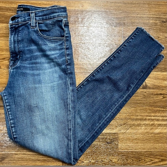 Anthropologie J Brand Maria High Rise skinny Darling raw hem stretch size 27 EUC - Picture 4 of 7